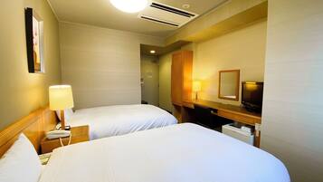 Desk, free WiFi, bed sheets