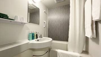 Free toiletries, hair dryer, slippers, electronic bidet