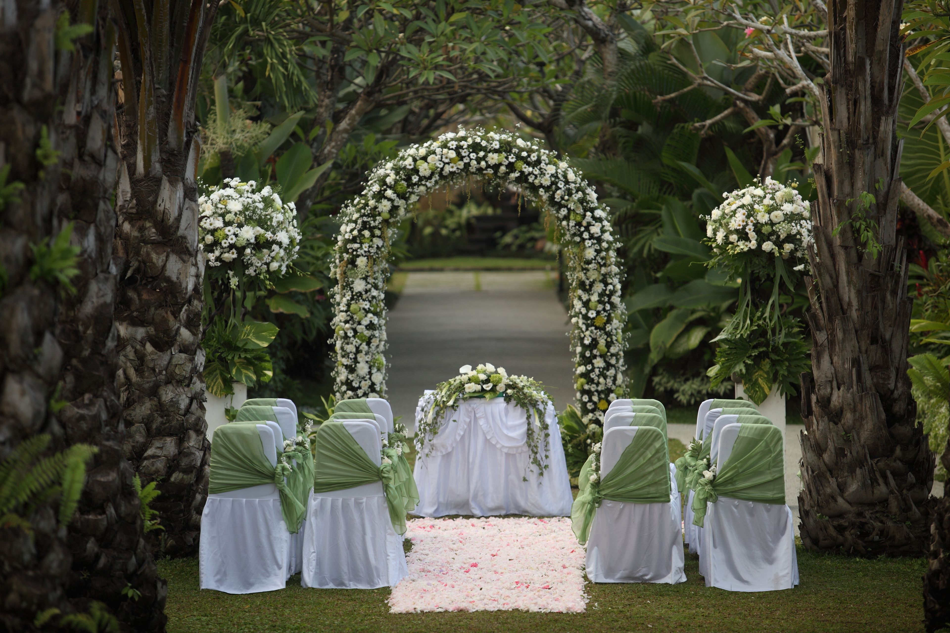 outdoor wedding area