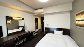 Desk, free WiFi, bed sheets