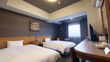 Desk, free WiFi, bed sheets