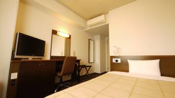 Desk, free WiFi, bed sheets