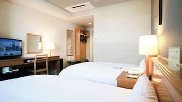 Desk, free WiFi, bed sheets