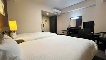 Desk, free WiFi, bed sheets