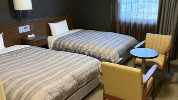 Desk, free WiFi, bed sheets