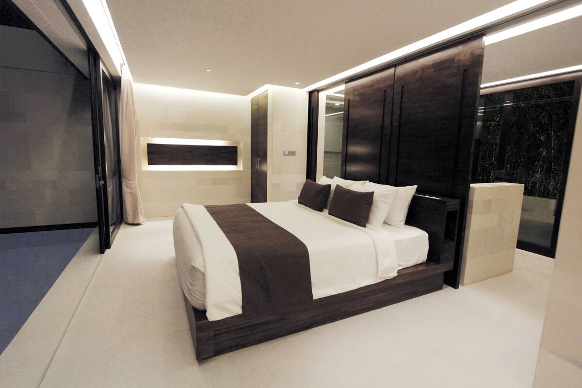 villa, private pool (waterfall) | view from room