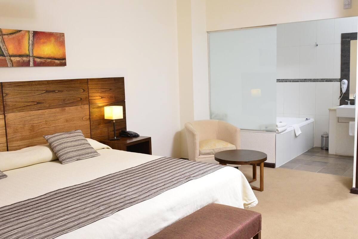 Premium bedding, down comforters, pillowtop beds, minibar