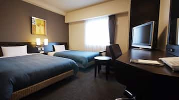 Desk, free WiFi, bed sheets