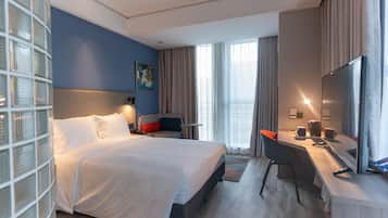 In-room safe, desk, blackout curtains, soundproofing