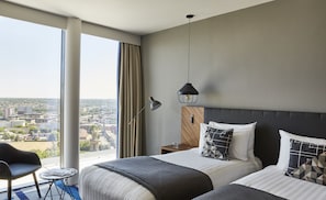 Ropa de cama de alta calidad, camas Select Comfort y minibar