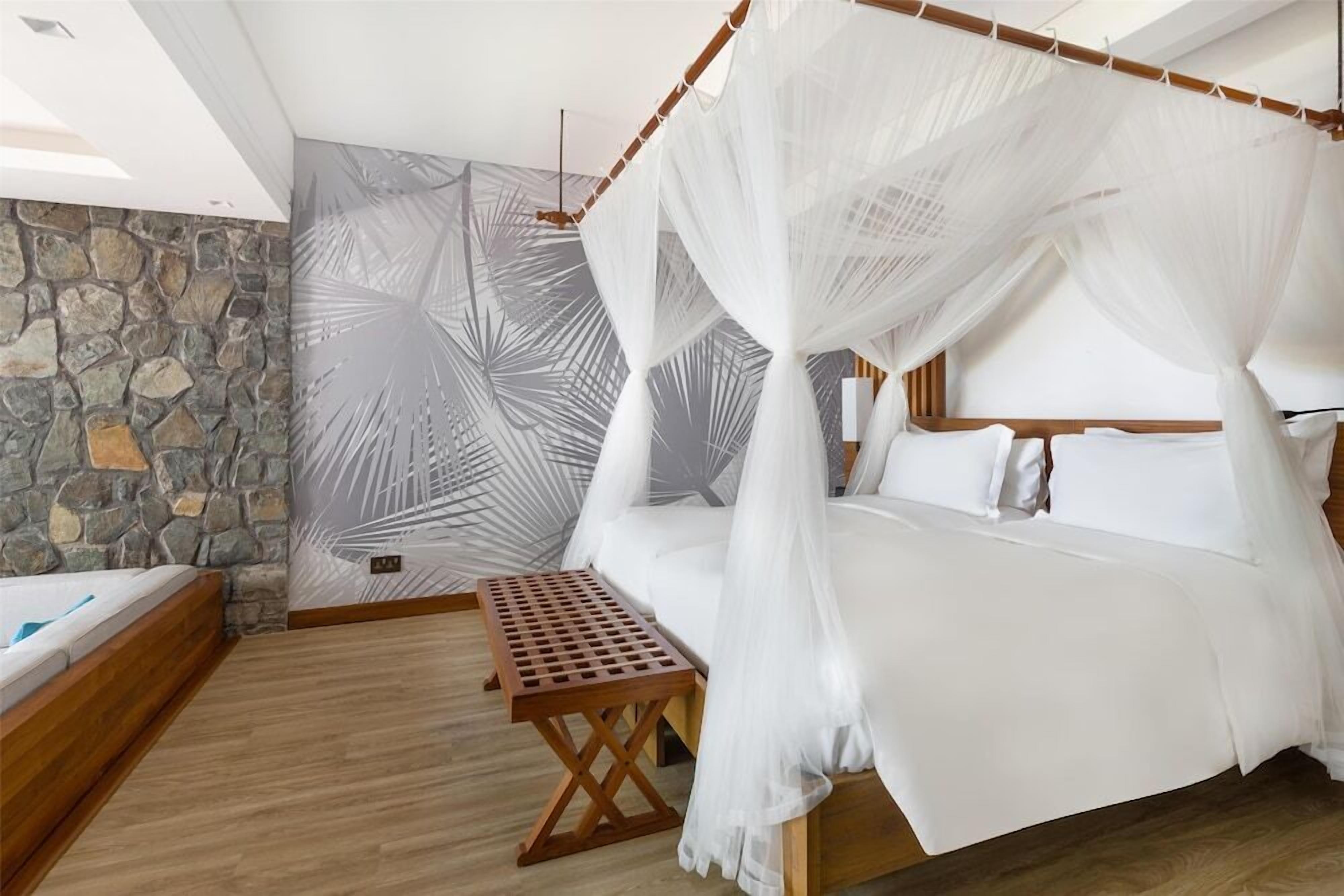 1 slaapkamer, luxe beddengoed, een minibar met enkele gratis items