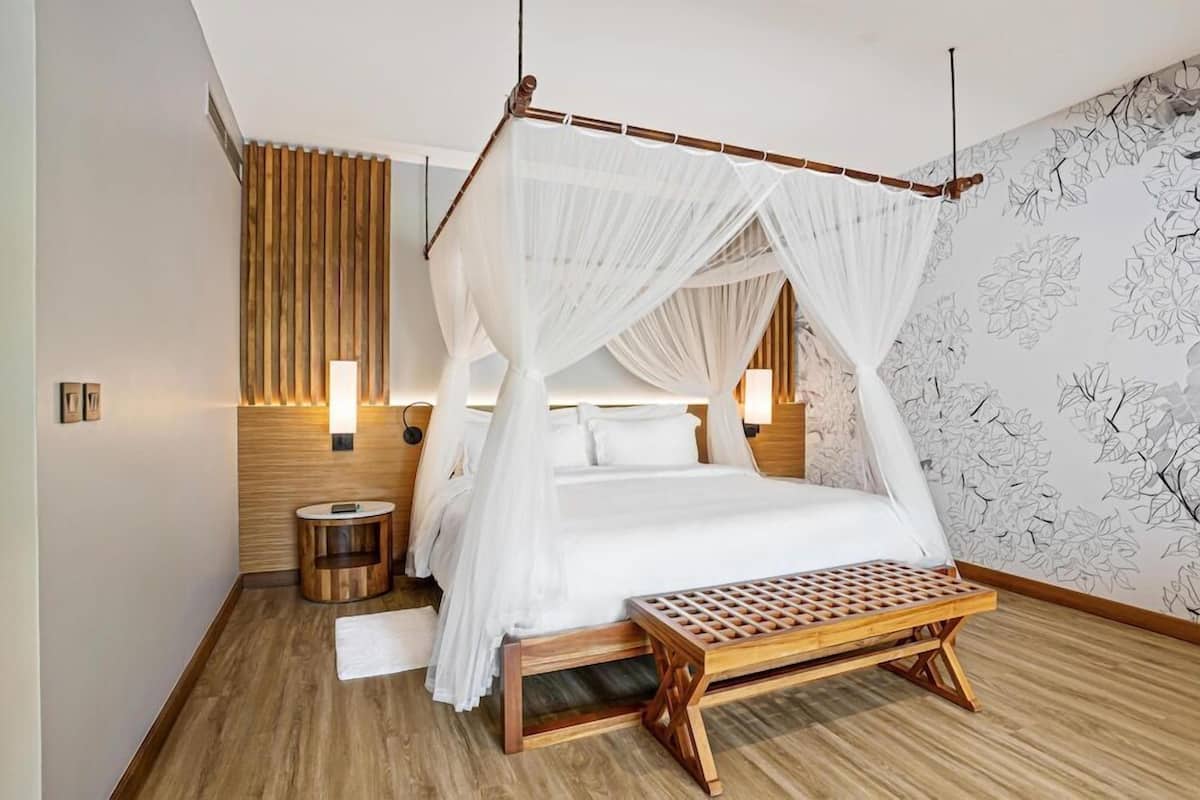 1 dormitorio y ropa de cama de alta calidad