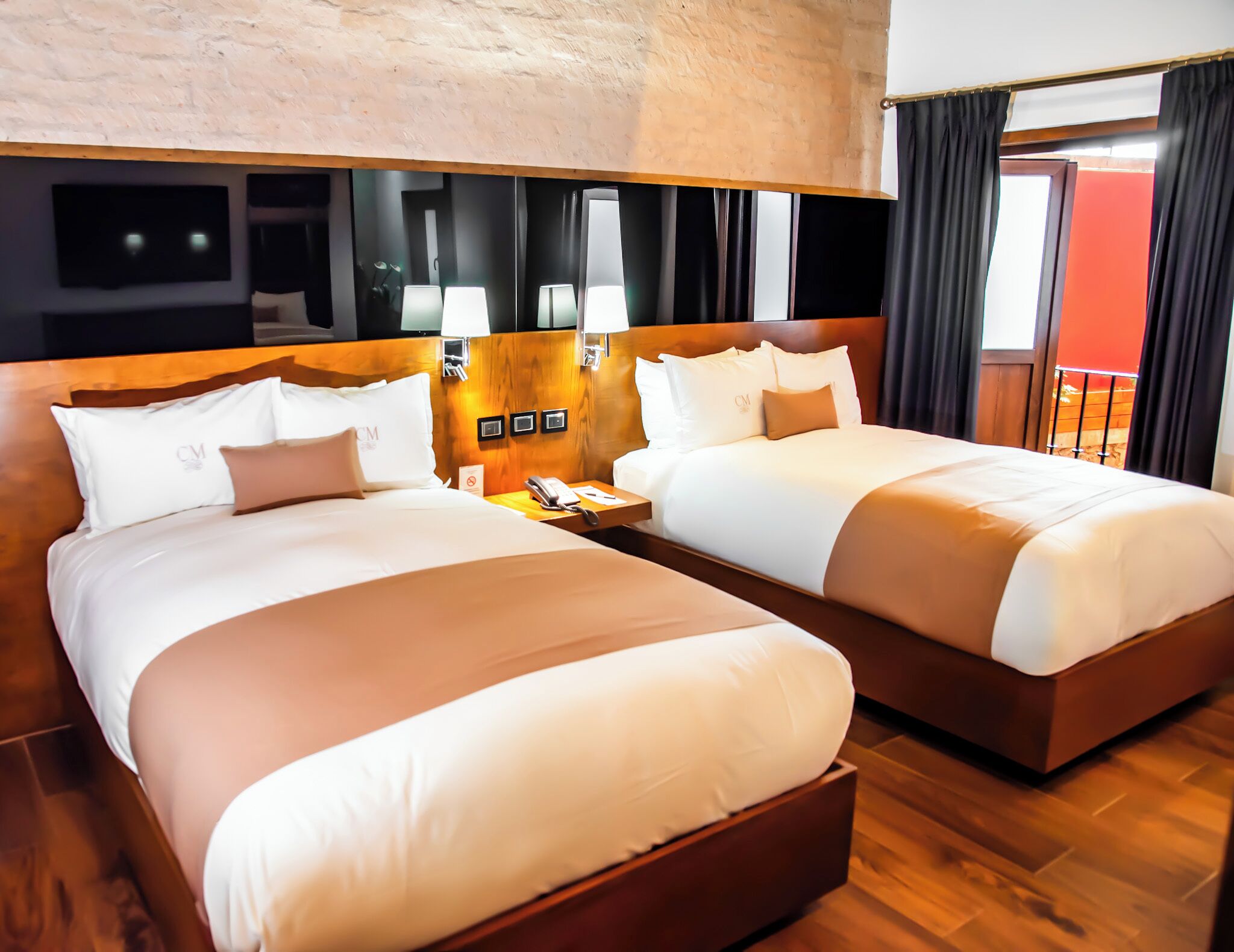 junior suite, 2 double beds | 1 bedroom, premium bedding, in-room safe, iron/ironing board