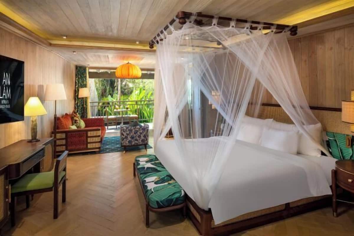 2 habitaciones, ropa de cama de alta calidad, cubrecamas y minibar