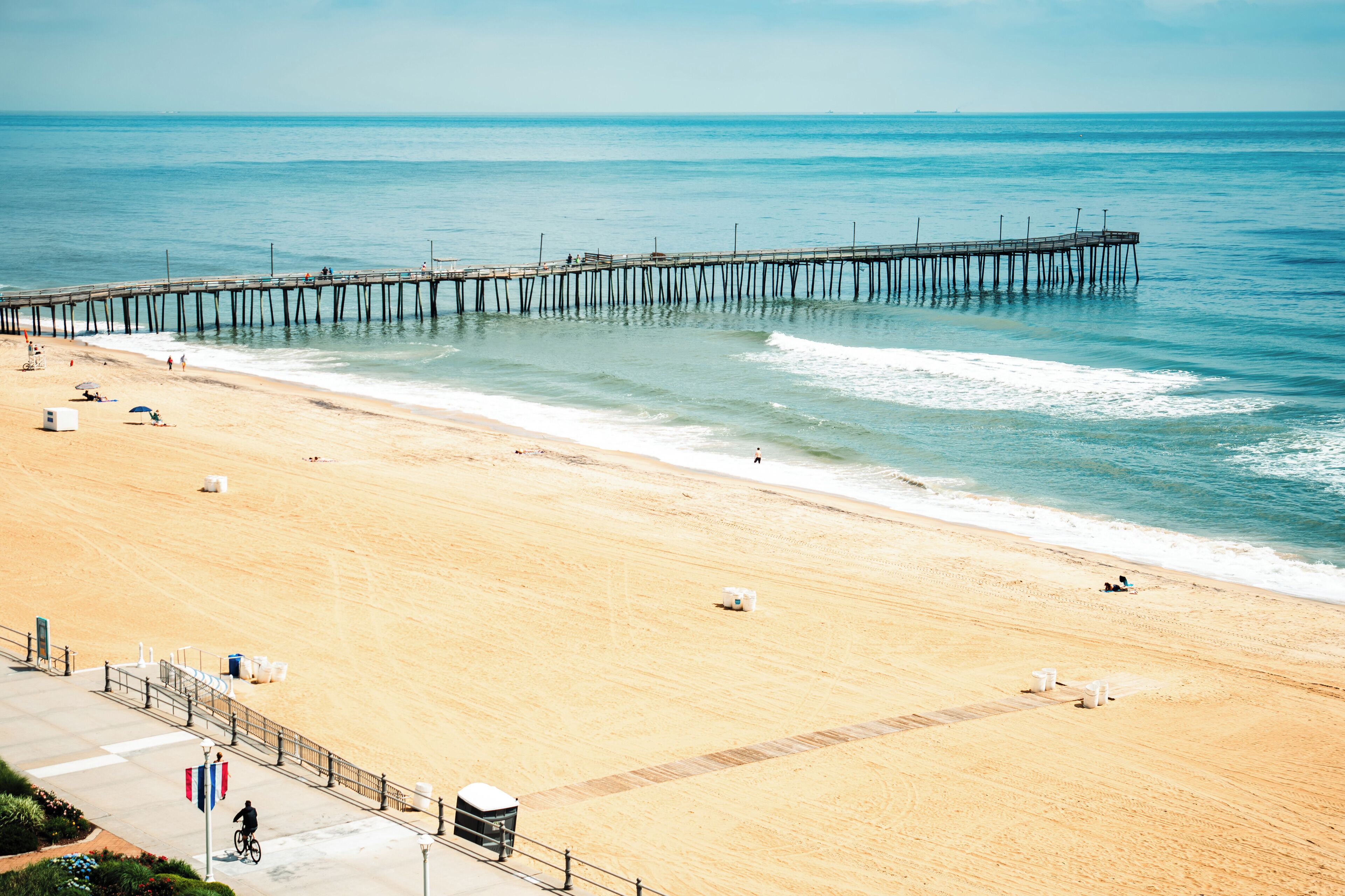 Utsikt mot strand/hav