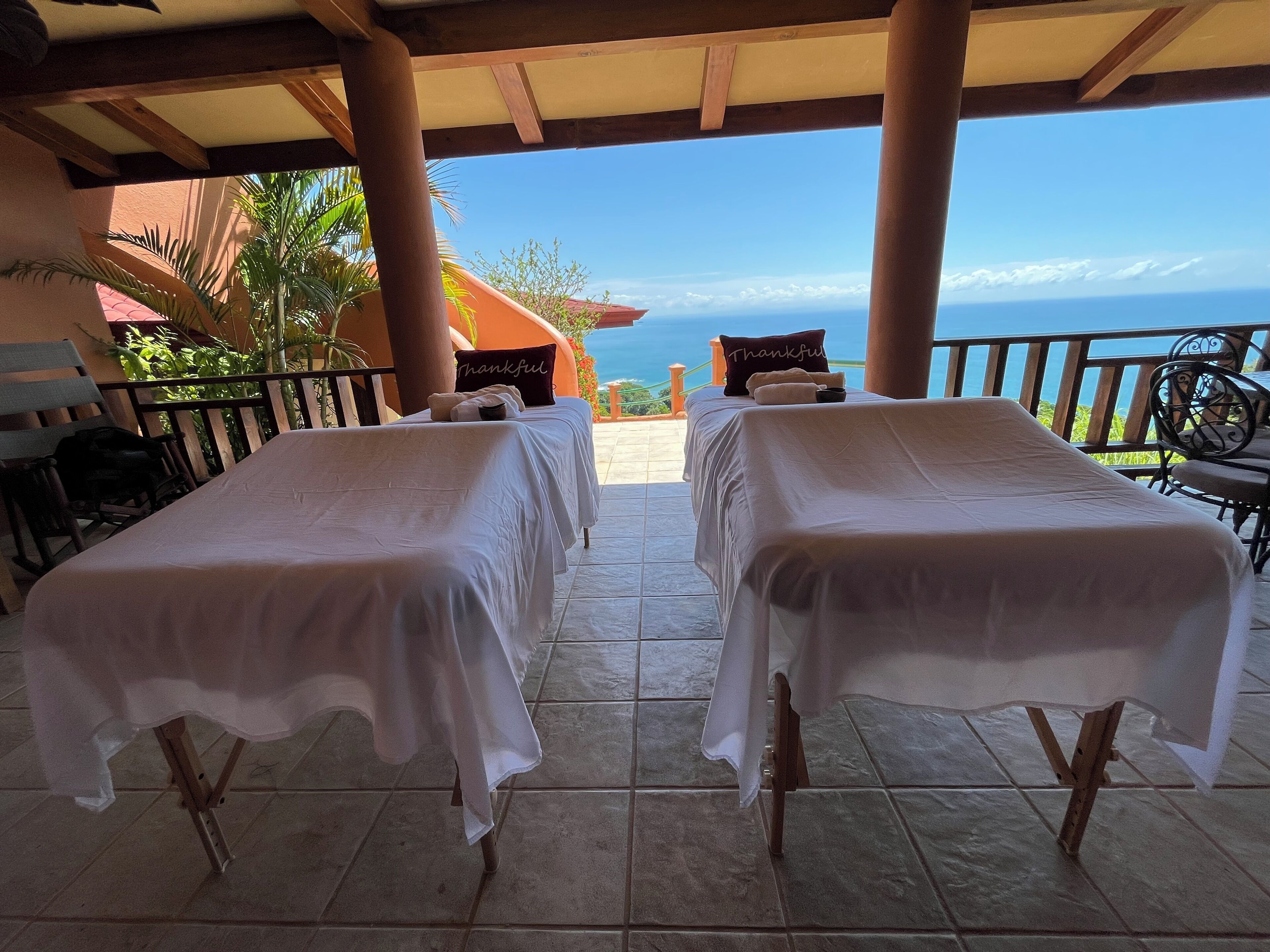 villa, 2 bedrooms,  one queen size bed. | terrace/patio