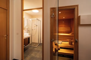 Comfort-Apartment, 2 Schlafzimmer, Sauna (Luchs) | Badezimmer