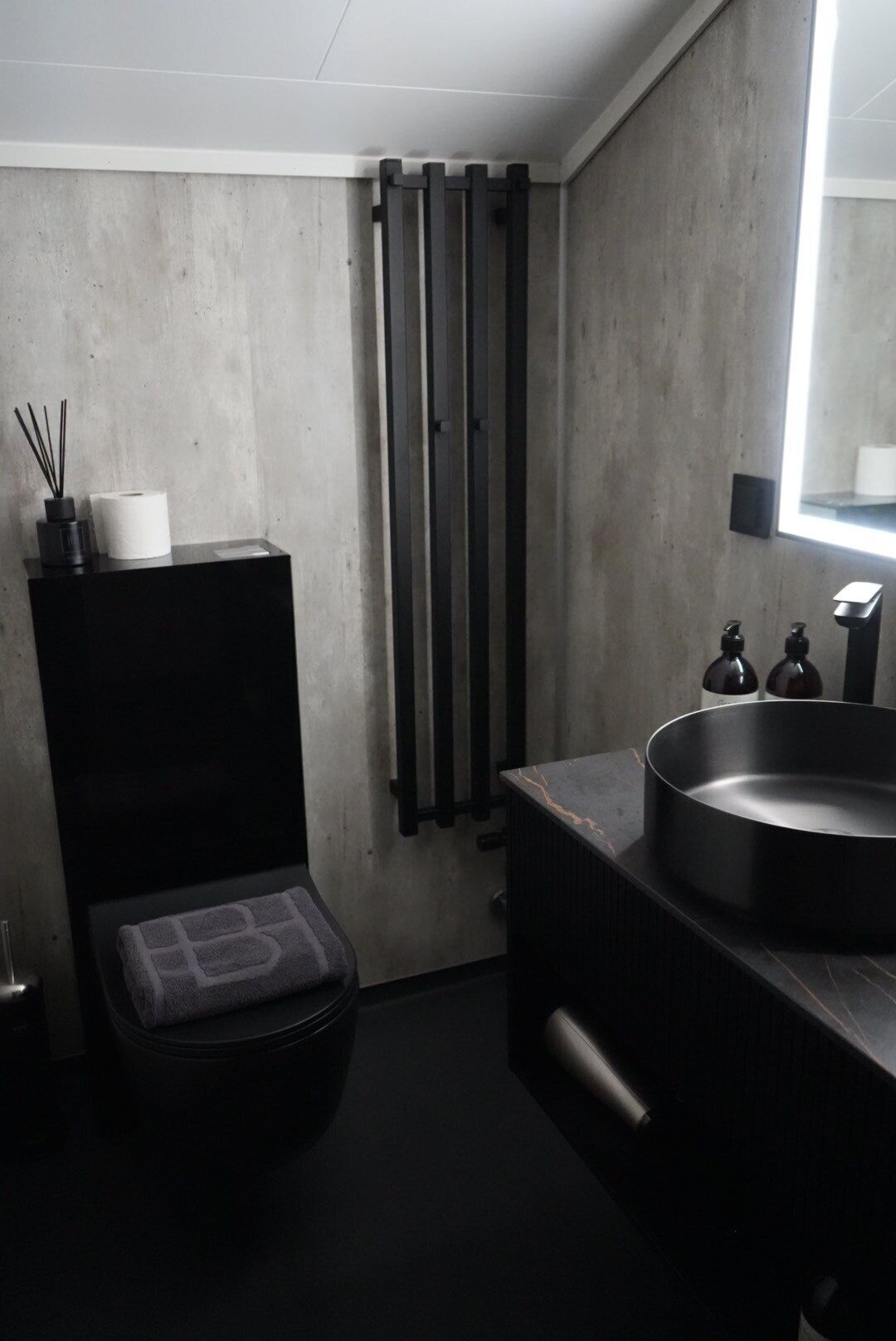 standard suite | bathroom | shower, rainfall showerhead, designer toiletries, hair dryer
