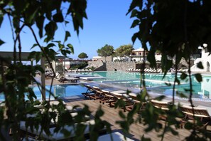 3 outdoor pools, open 10:00 AM to 6:00 PM, pool umbrellas, pool loungers - Almyra Resort (Ierapetra)