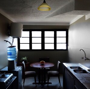 Superior Apartment | Private kitchen | Full-sized fridge, dishwasher, cookware/dishes/utensils