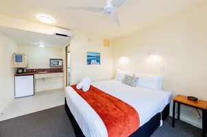 Standard Room, Non Smoking, Kitchenette (Queen Access Studio) | Desk, laptop workspace, blackout drapes, iron/ironing board