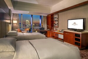Deluxe Twin Room | Minibar, in-room safe, desk, blackout curtains - Kuntai Hotel Beijing (Beijing)