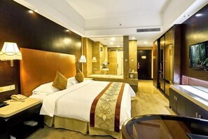 Minibar, in-room safe, alarm clocks