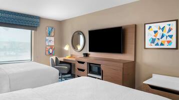 Two Queen Beds | Desk, iron/ironing board, free WiFi, bed sheets