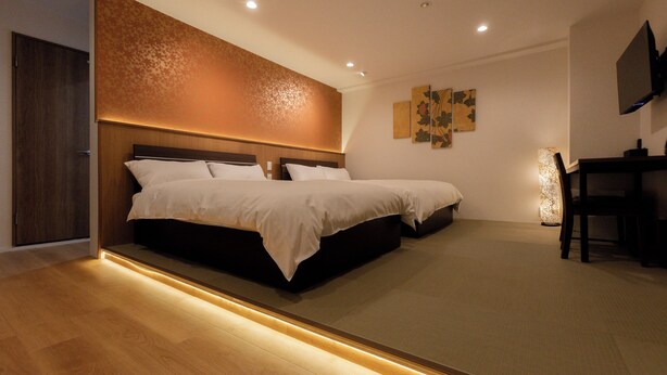 四人房, 非吸煙房 (Child 6-11 use existing bed 1500 JPY) | 免費 Wi-Fi、獨特裝修、床單
