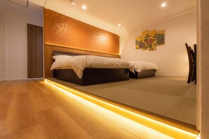 4 人部屋 禁煙 | 客室ごとに異なるインテリア、WiFi (無料)、ベッドシーツ