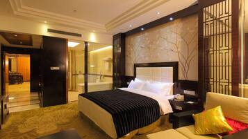 Desk, blackout drapes, free wired internet