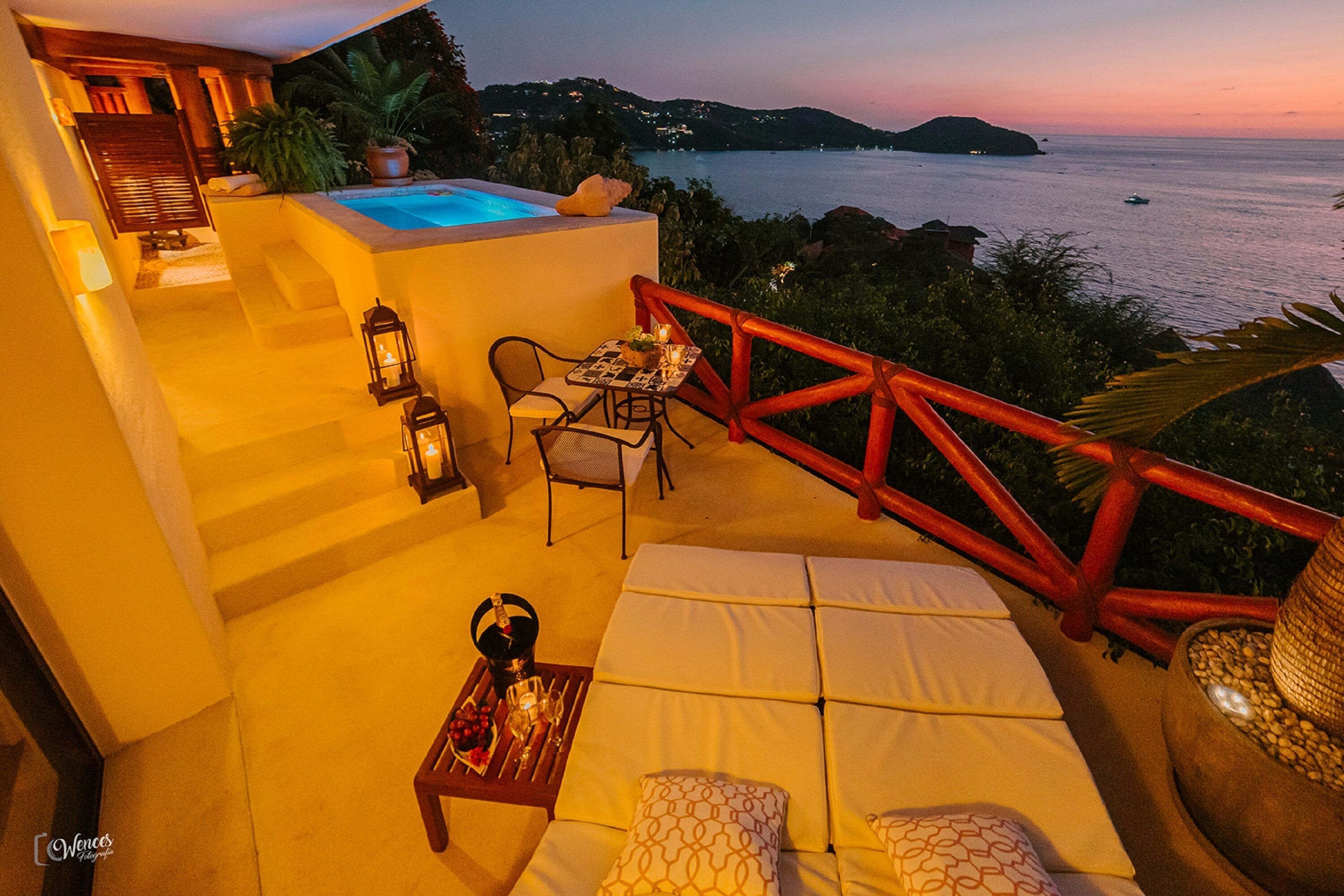 Suite Romantica, 1 letto king, piscina privata, vista oceano | Terrazza/patio