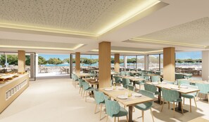 Breakfast, lunch, dinner served; Spanish cuisine, beach views