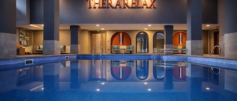 2 indoor pools, outdoor pool, open 9:00 AM to 9:00 PM, free pool cabanas