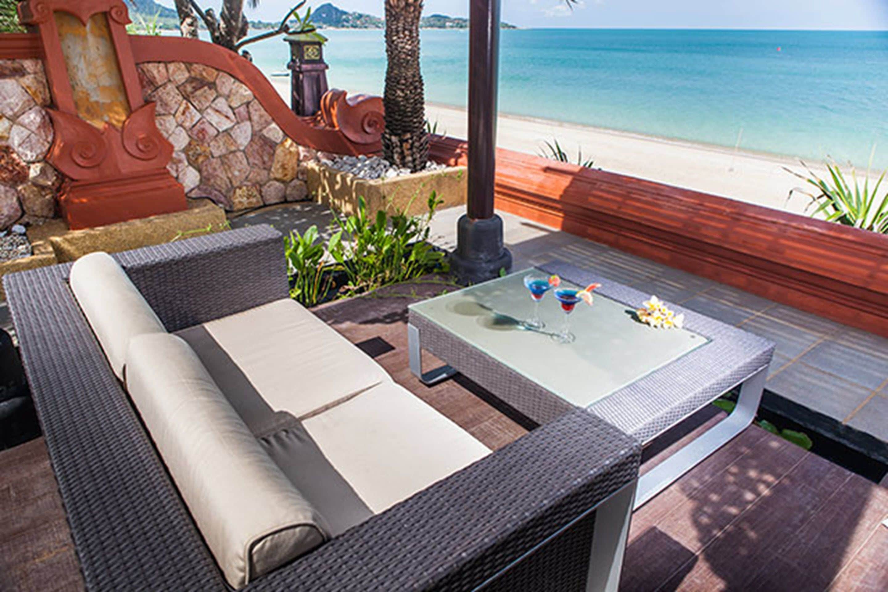 Villa, Multiple Beds, Private Pool, Beachfront | Terrace/patio