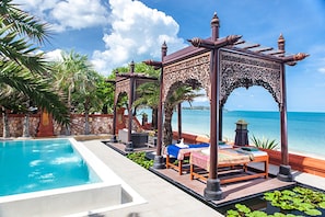 Villa, Multiple Beds, Private Pool, Beachfront | Terrace/patio