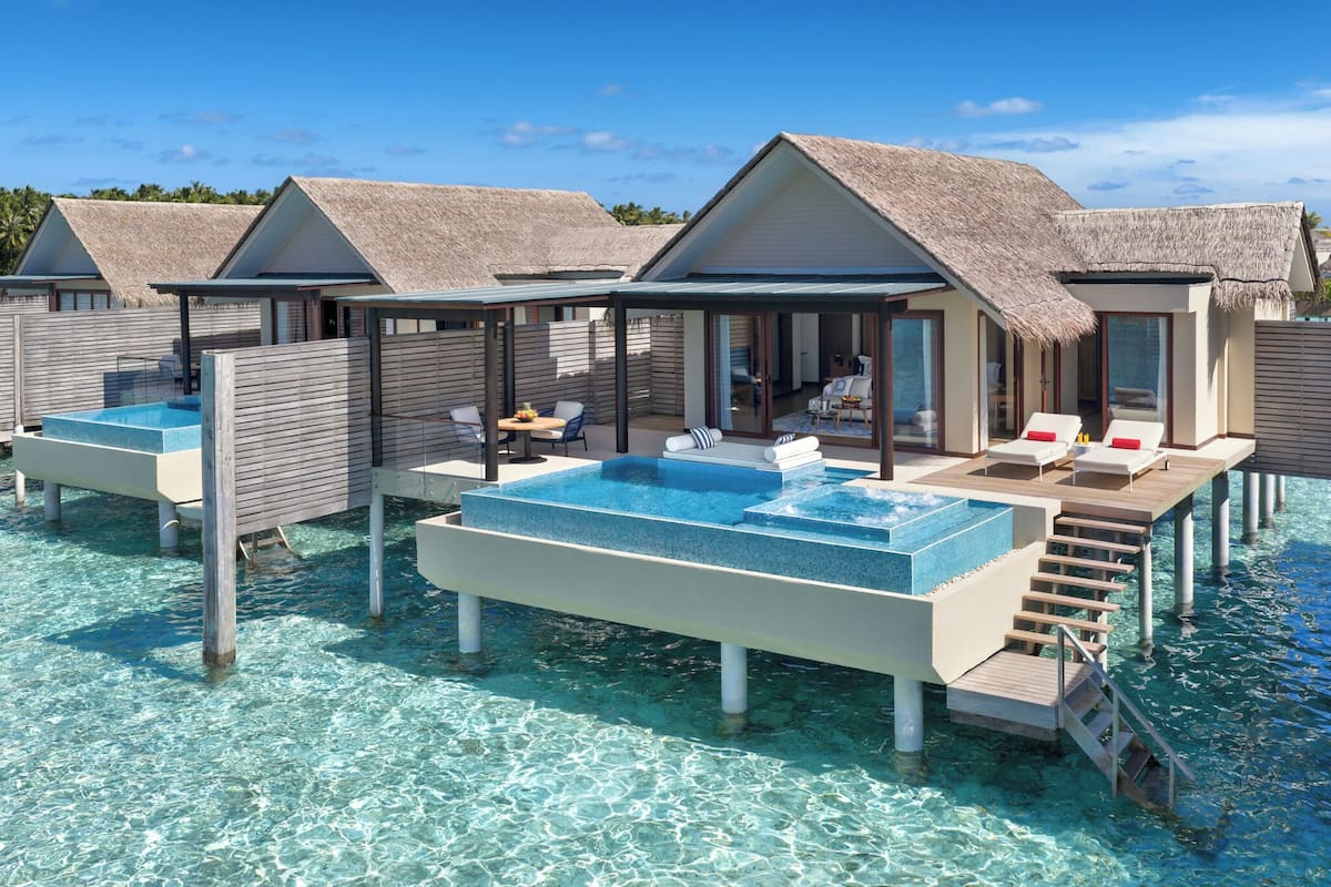 Deluxe Over Water Pool Villa | Premium bedding, down comforters, memory foam beds, minibar
