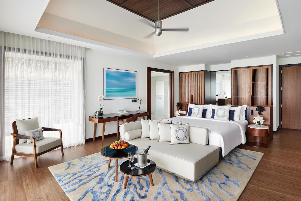 Premium bedding, down comforters, memory foam beds, minibar