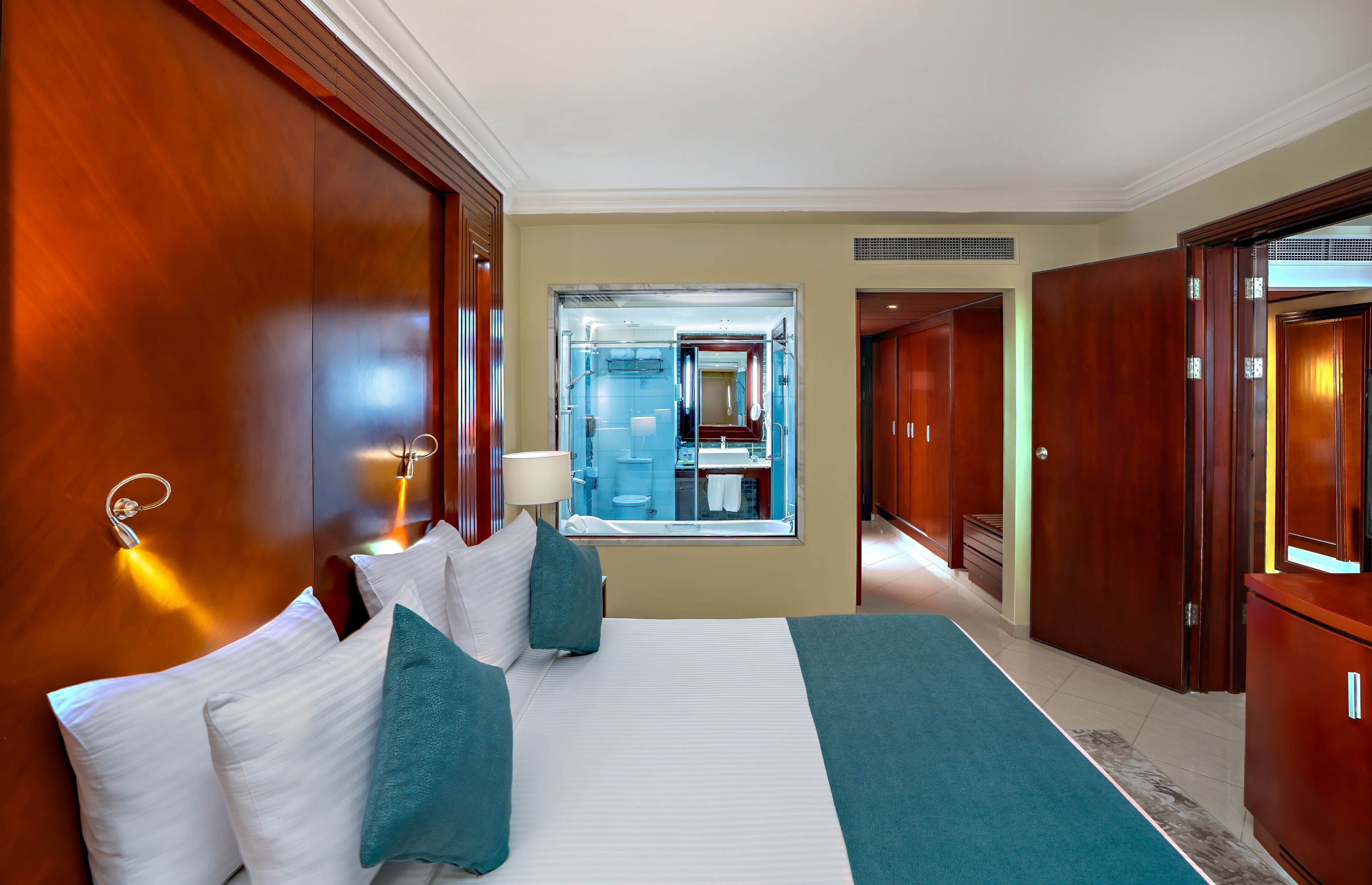 Egyptian cotton sheets, minibar, in-room safe, desk
