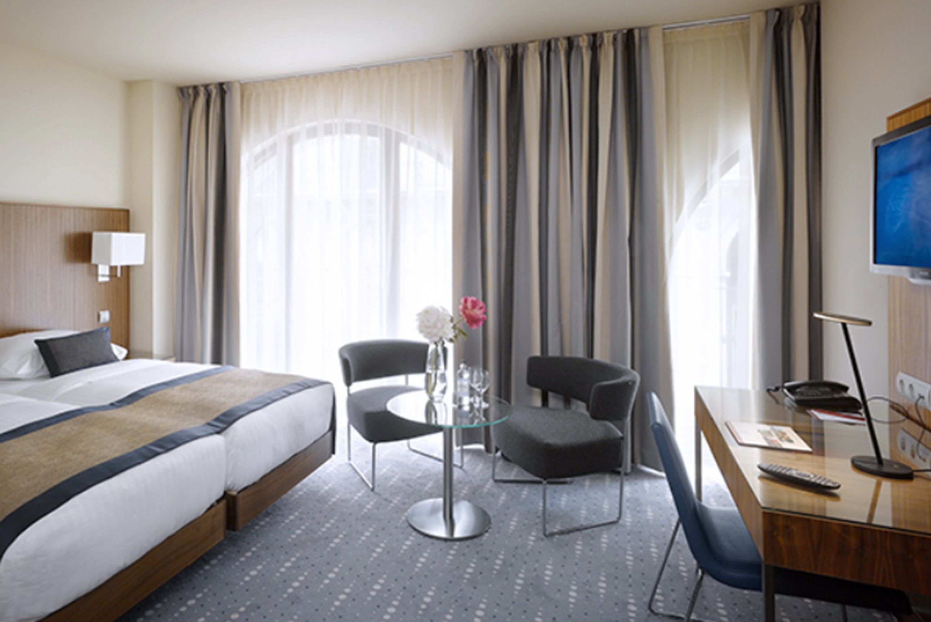 in-room safe, desk, blackout curtains, soundproofing