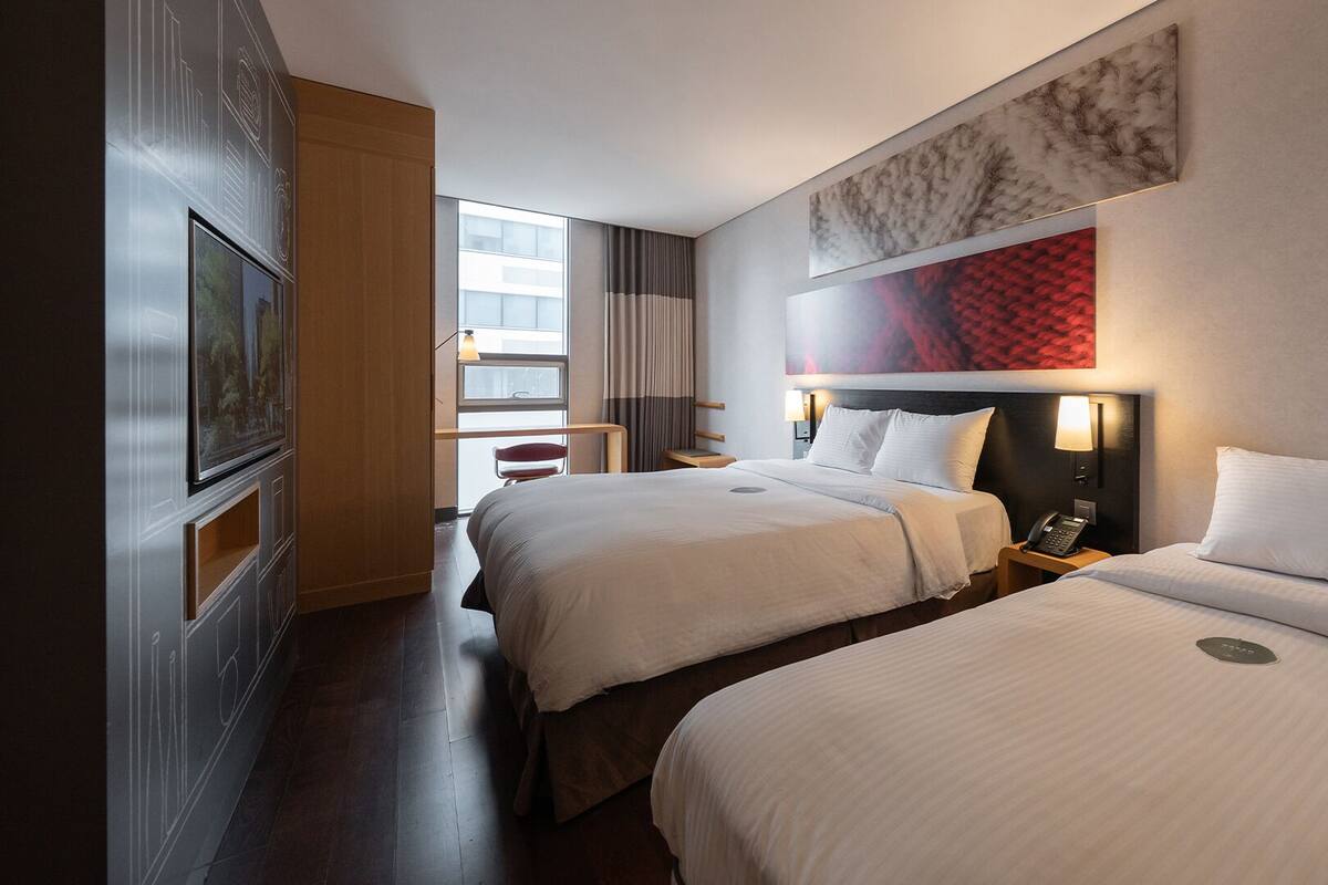 In-room safe, desk, laptop workspace, blackout drapes