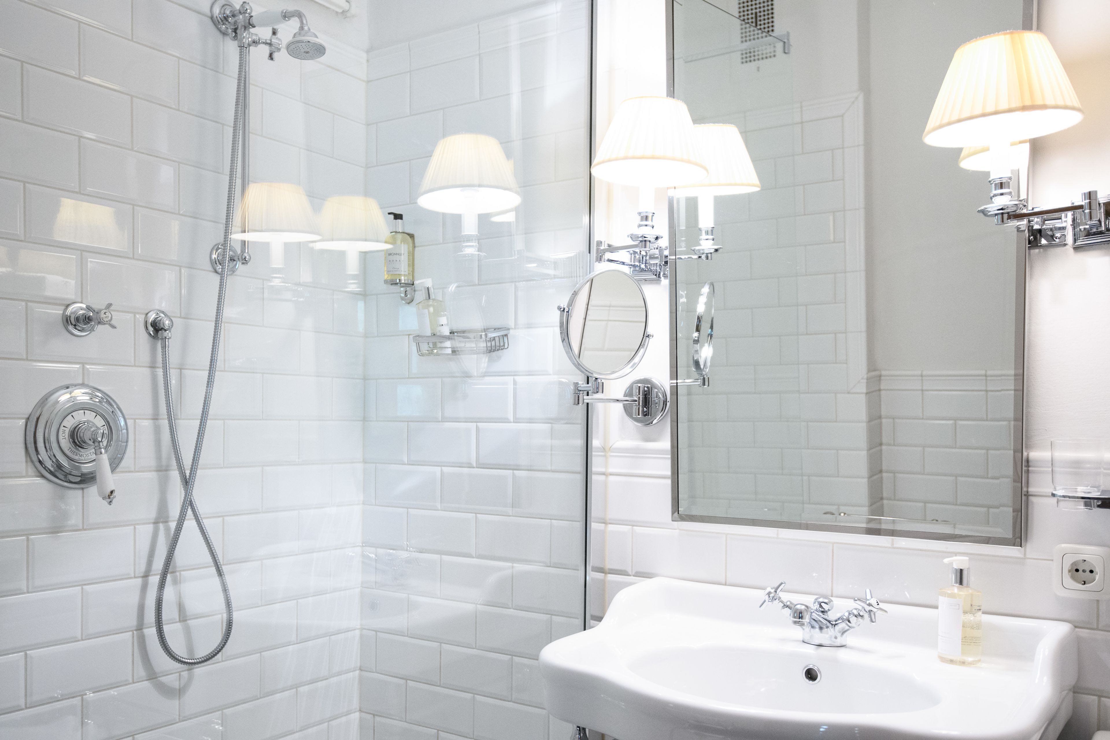 chalet classico | bathroom | designer toiletries, hair dryer, bathrobes, slippers