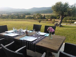 Breakfast, lunch, dinner served; French cuisine, pool views