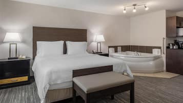 Suite, 1 King Bed, Non Smoking, Hot Tub (Dining Table) | Desk, laptop workspace, blackout curtains, iron/ironing board