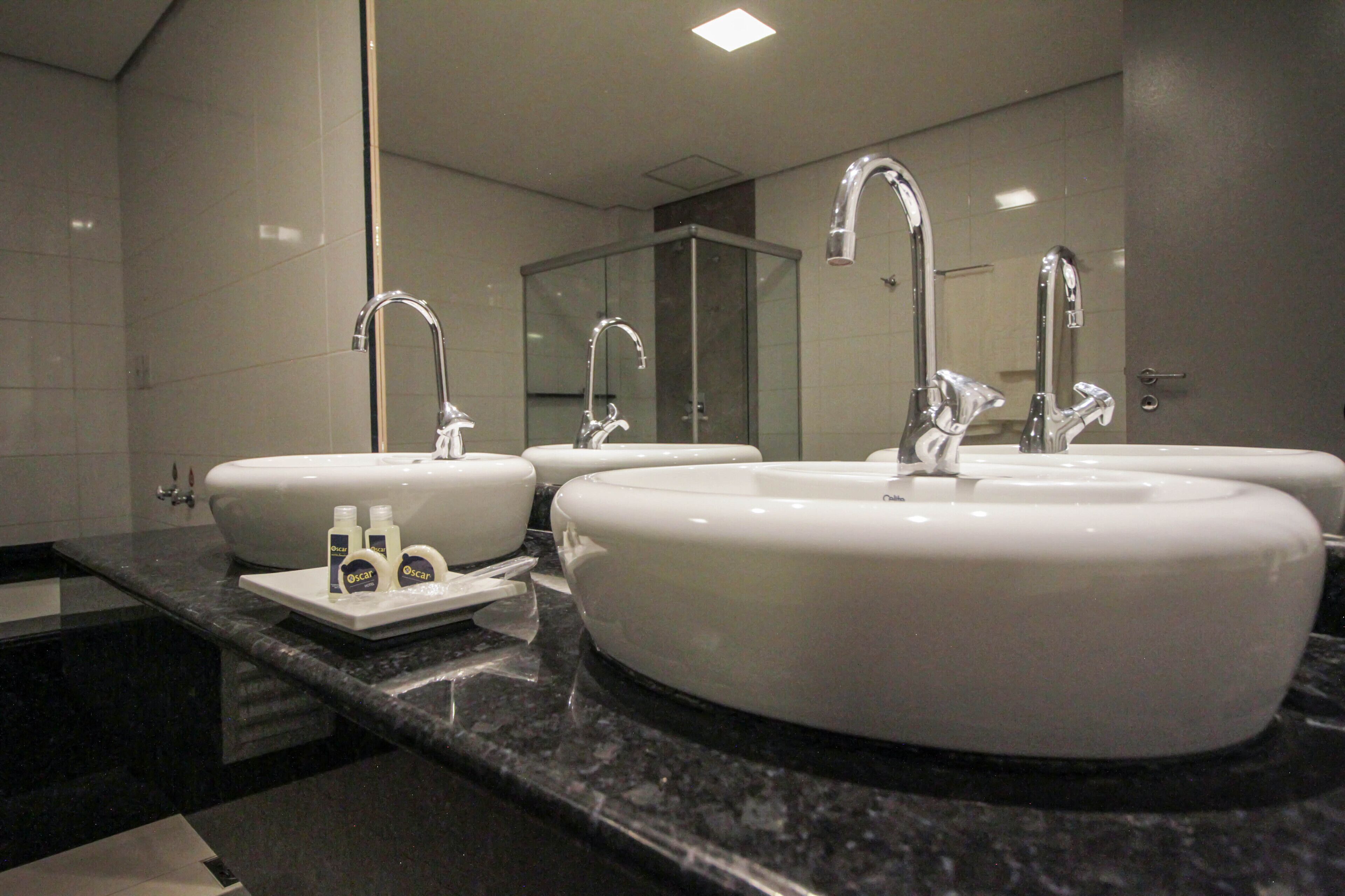 luxury double room | bathroom | free toiletries, hair dryer, towels