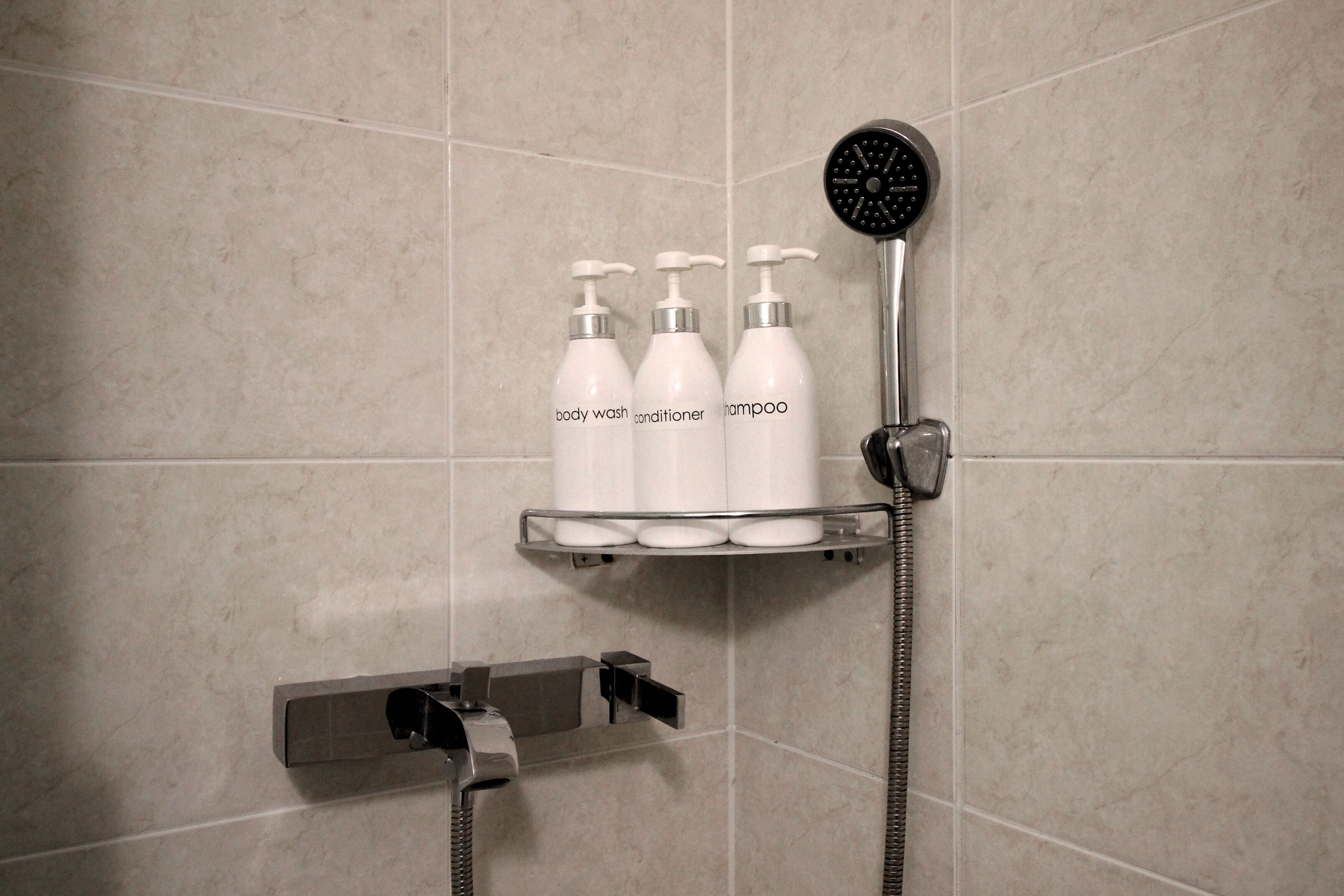 free toiletries, hair dryer, slippers, towels