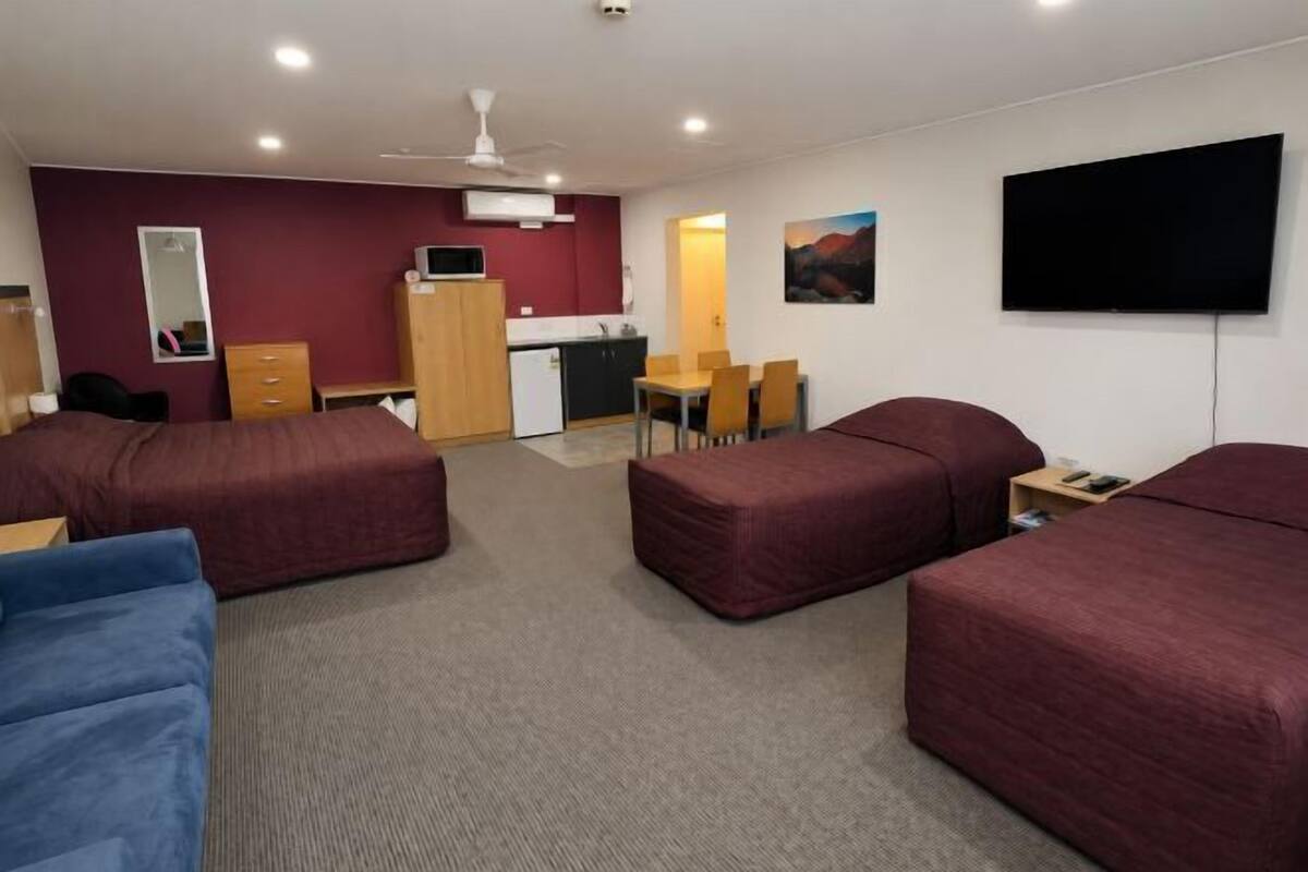 Select Comfort beds, blackout curtains, soundproofing
