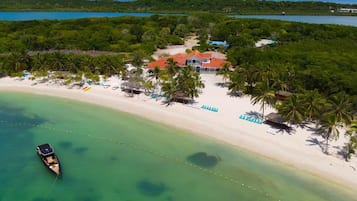 Private beach, white sand, free beach shuttle, free beach cabanas