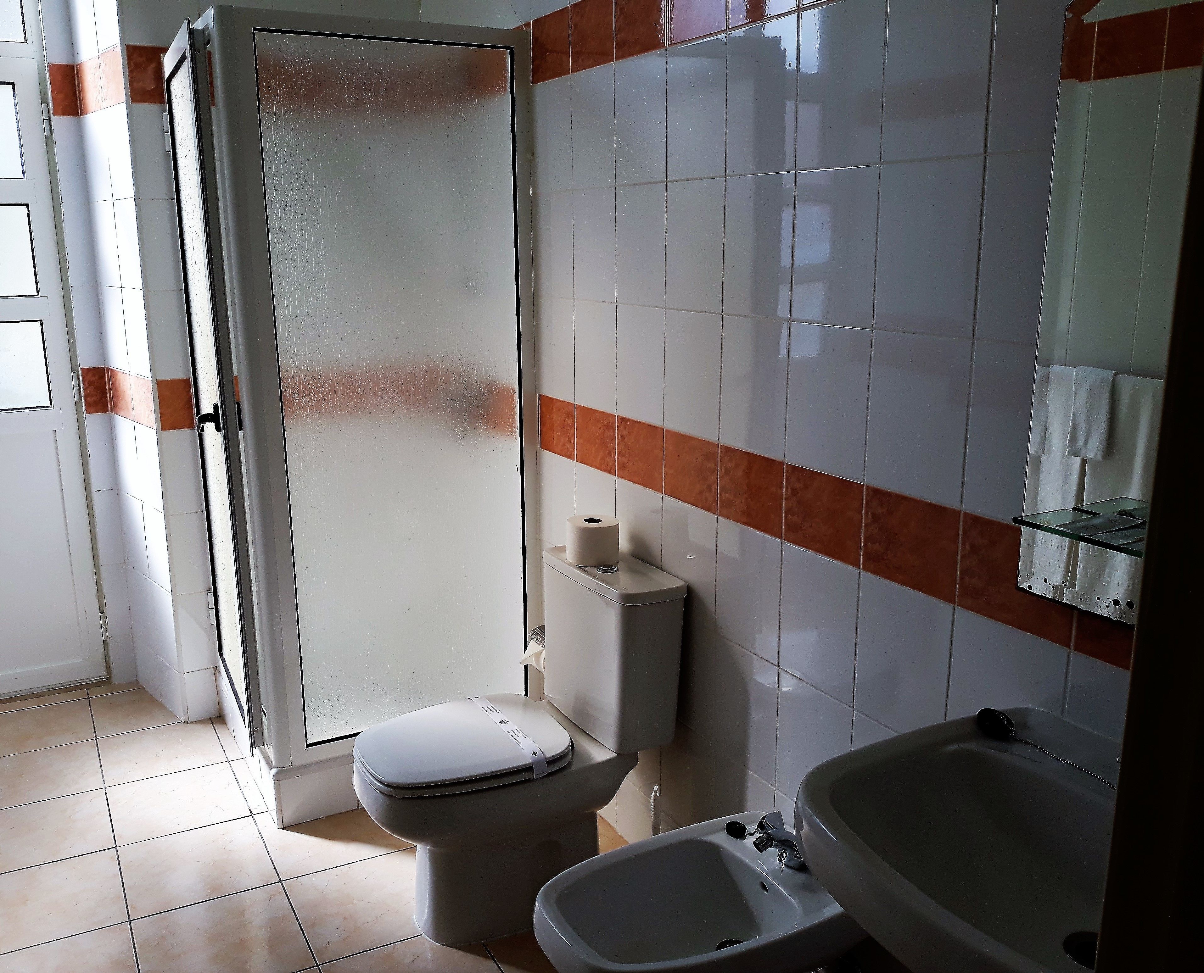 standard room, 2 single beds | bathroom | bathtub, free toiletries, hair dryer, towels