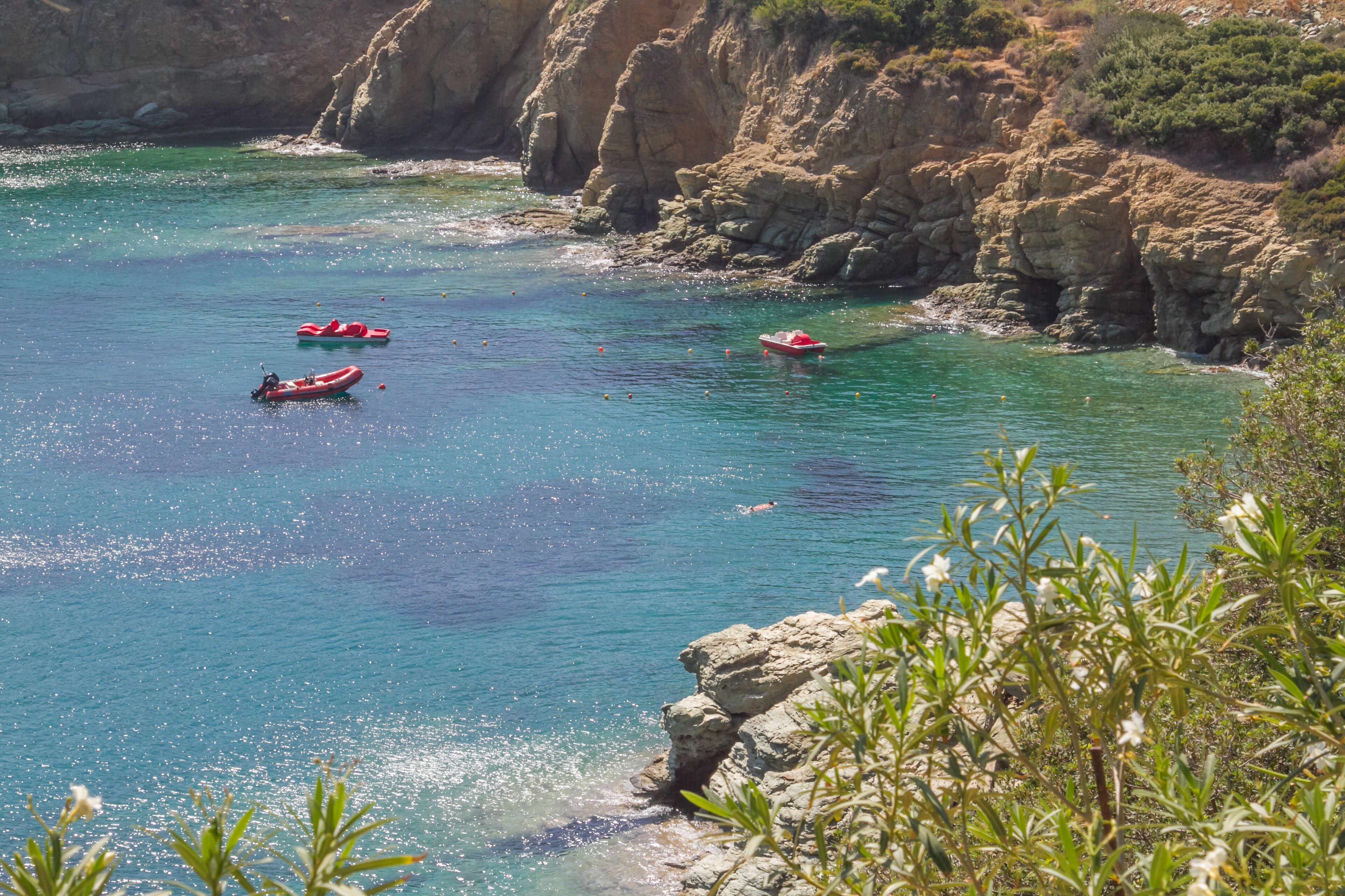 private beach, sun-loungers, beach umbrellas, beach towels